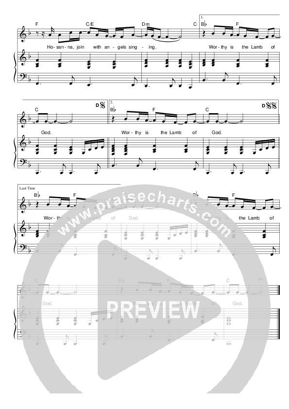 Lord Of The Heavens Lead & Piano (Hillsong Worship)