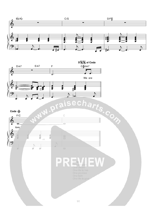 One Hope Piano/Vocal & Lead (Hillsong Worship)