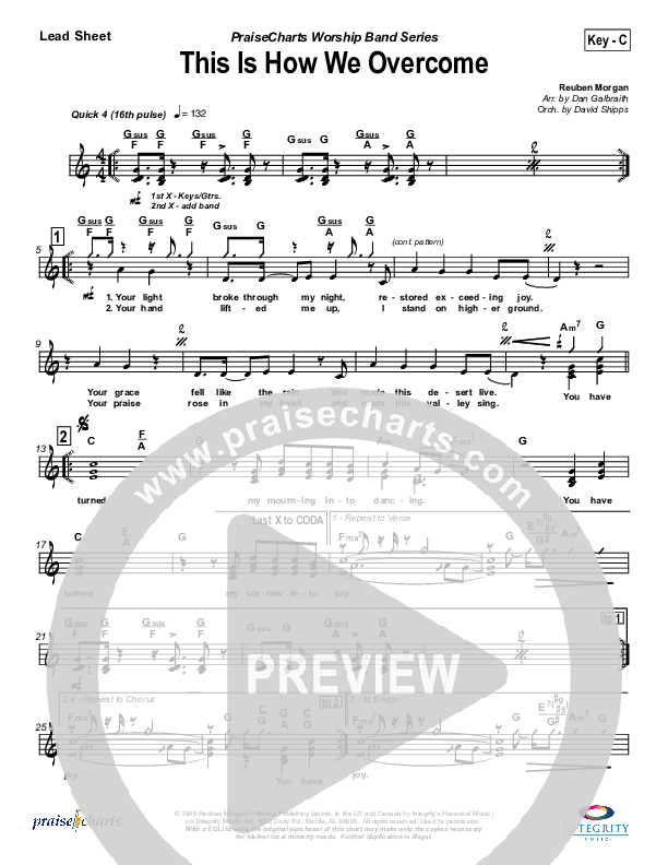 This is How We Overcome Lead Sheet (SAT) (Hillsong Worship)