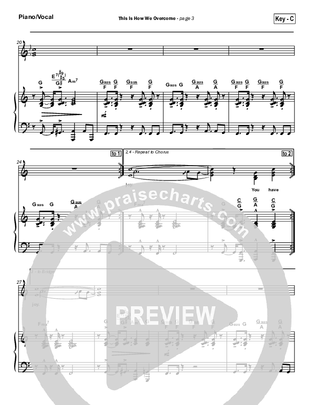 This is How We Overcome Piano/Vocal Pack (Hillsong Worship)