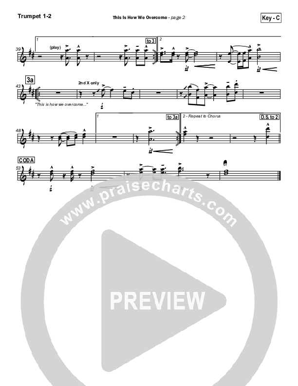 This is How We Overcome Trumpet 1,2 (Hillsong Worship)