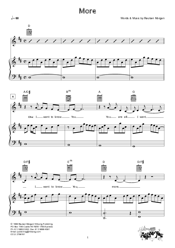 More Piano/Vocal (Hillsong Kids)