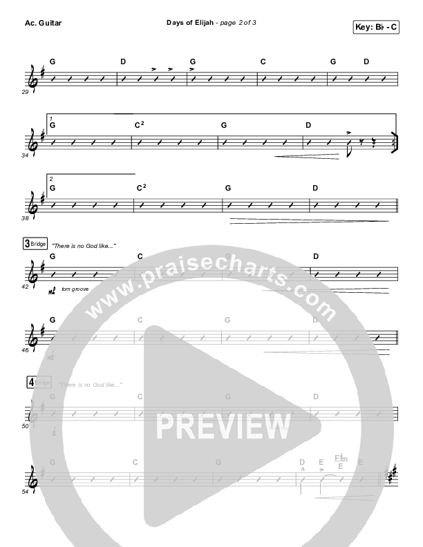 Days of Elijah Acoustic Guitar (Robin Mark)