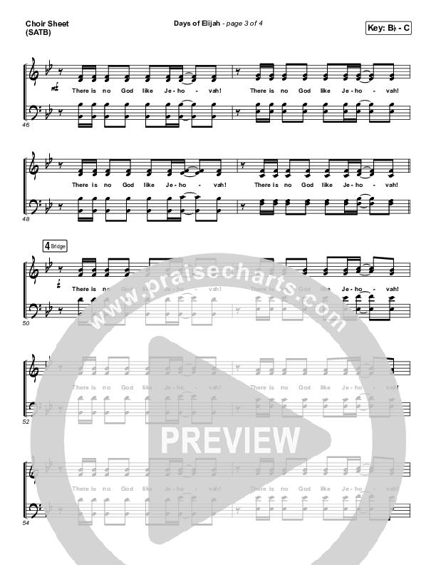 Days of Elijah Choir Vocals (SATB) (Robin Mark)