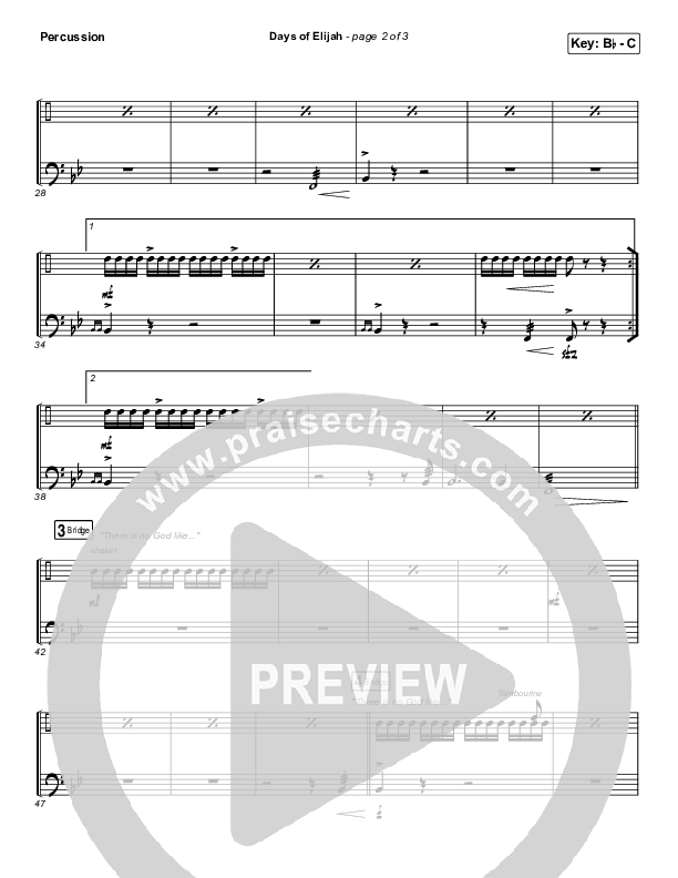 Days of Elijah Percussion (Robin Mark)