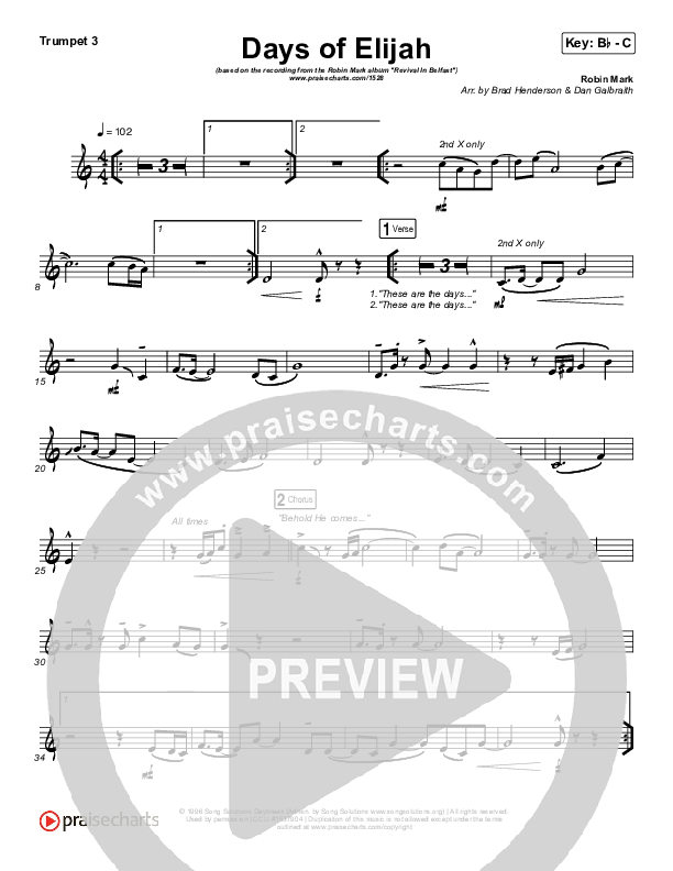 Days of Elijah Trumpet 3 (Robin Mark)