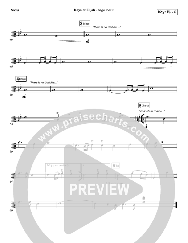 Days of Elijah Viola (Robin Mark)