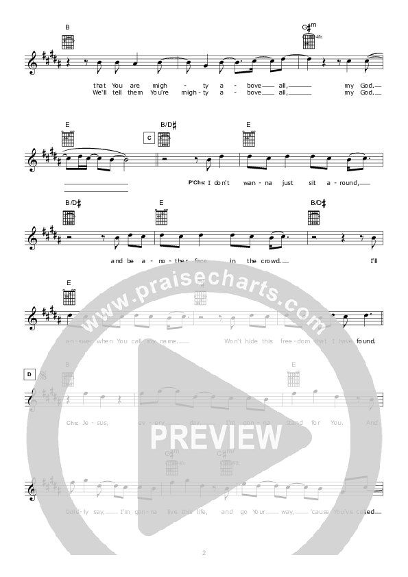 You Are Good Lead Sheet (Hillsong Kids)