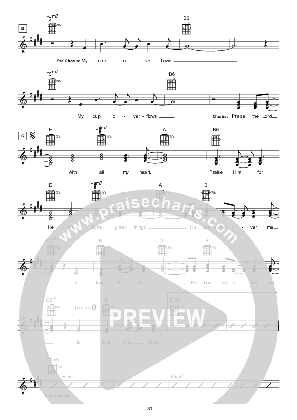 His Love Lead Sheet (Hillsong Worship)