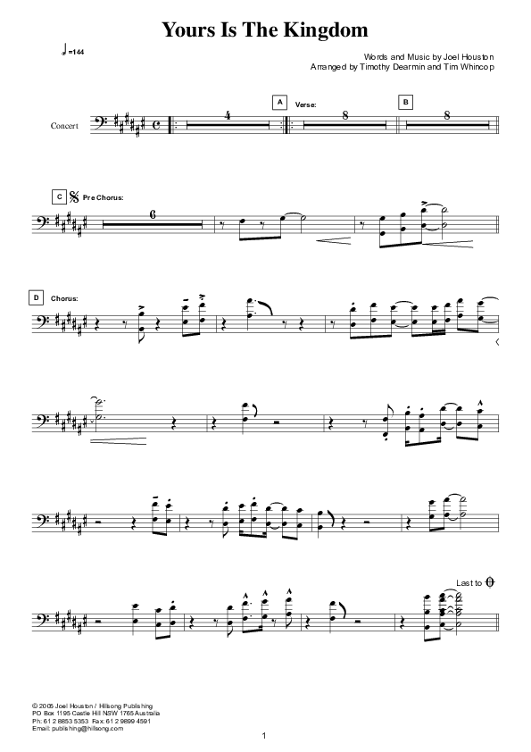 Yours Is The Kingdom Brass Quartet (Hillsong Worship)