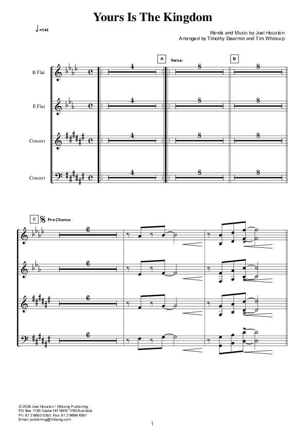 Yours Is The Kingdom Brass Ensemble (Hillsong Worship)