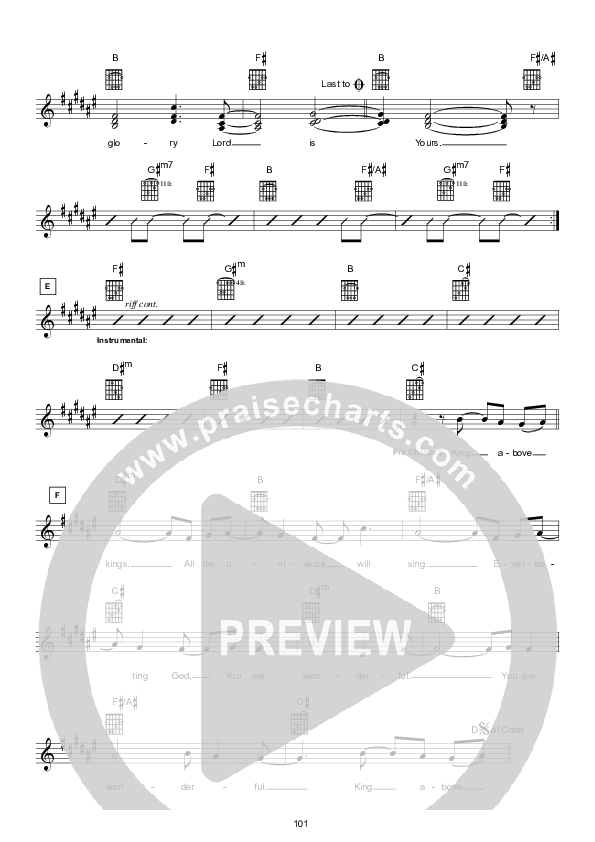 Yours Is The Kingdom Lead Sheet (Hillsong Worship)