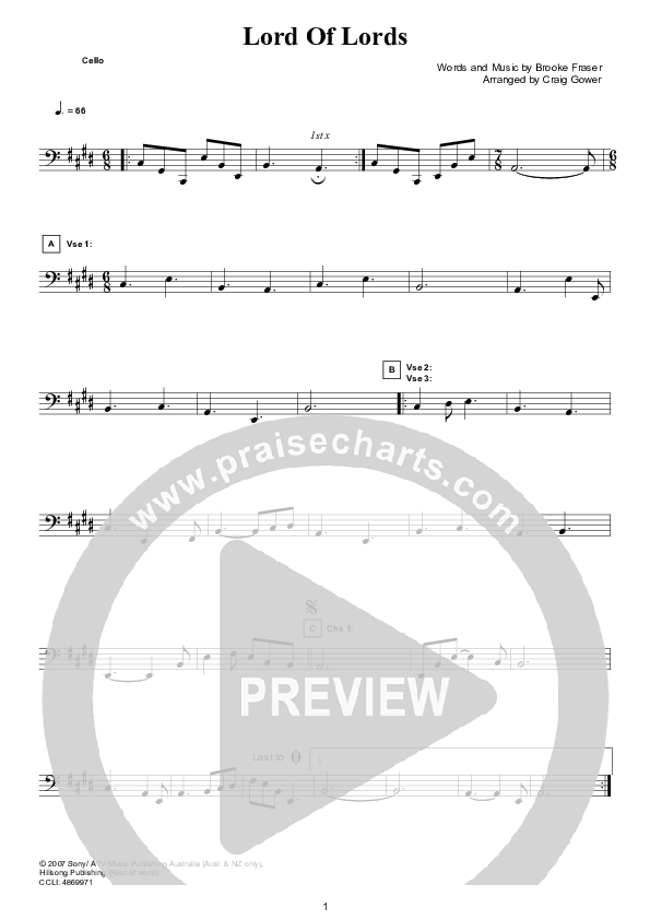 Lord Of Lords Cello (Hillsong Worship)