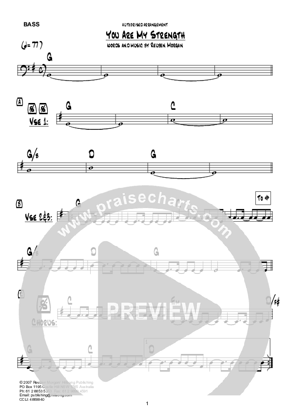 You Are My Strength Bass Guitar (Hillsong Worship)