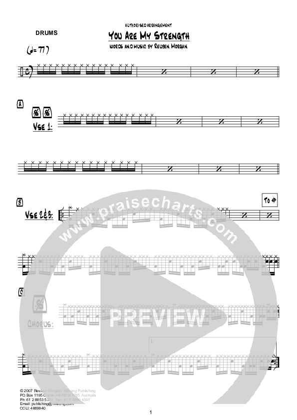 You Are My Strength Drum Set (Hillsong Worship)