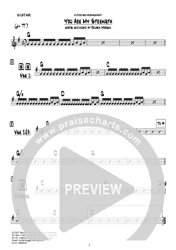 You Are My Strength Guitar (Hillsong Worship)