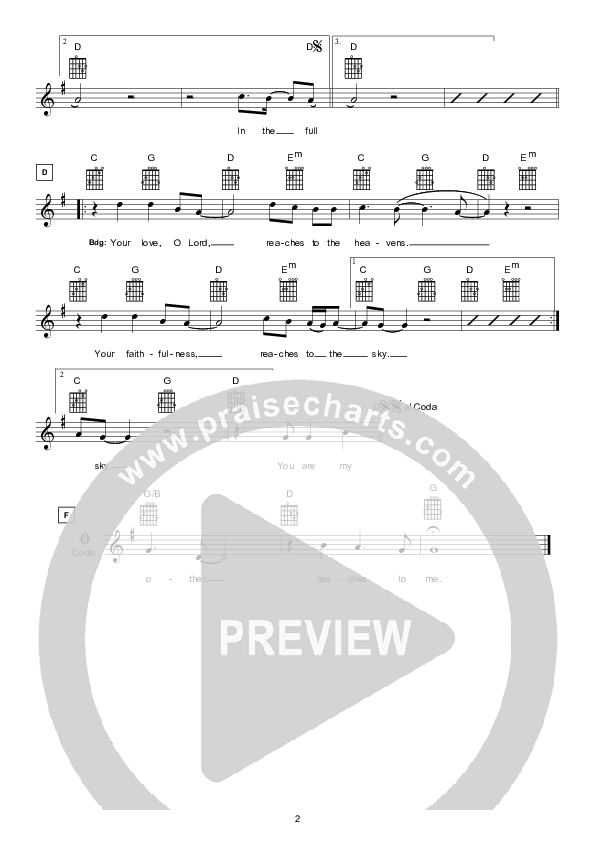 You Are My Strength Lead Sheet (Hillsong Worship)