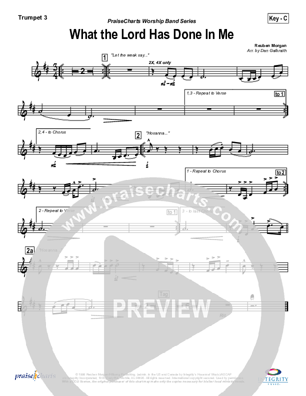 What The Lord Has Done In Me Trumpet 3 (Hillsong Worship)