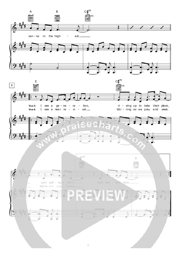 Hosanna Lead & Piano (Hillsong Worship)
