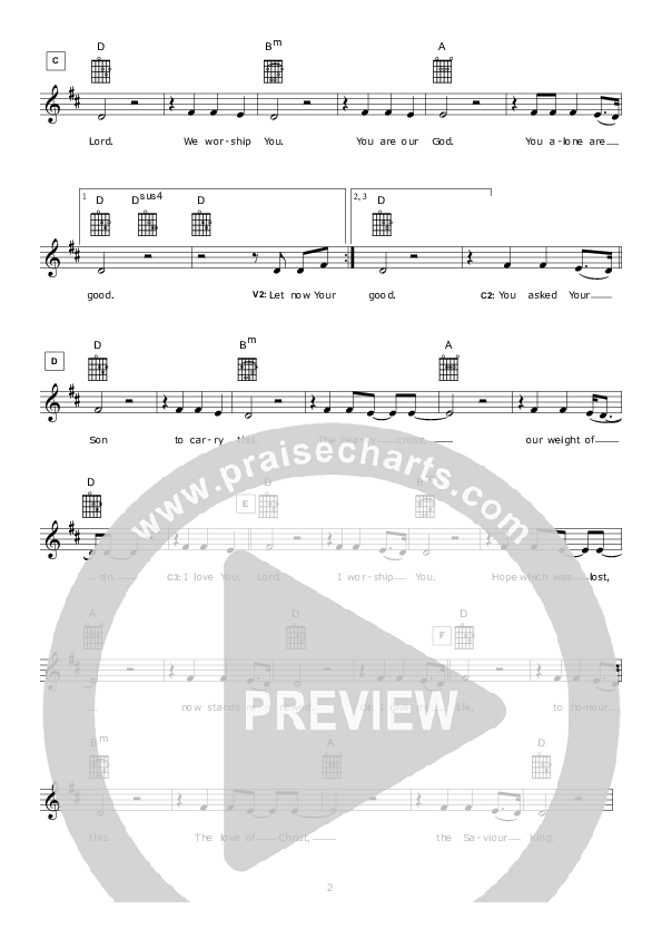 Saviour King Lead Sheet (Hillsong Worship)