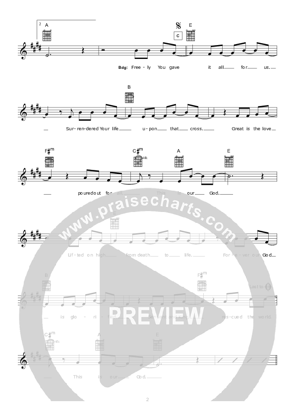 This Is Our God Lead Sheet (Hillsong Worship)