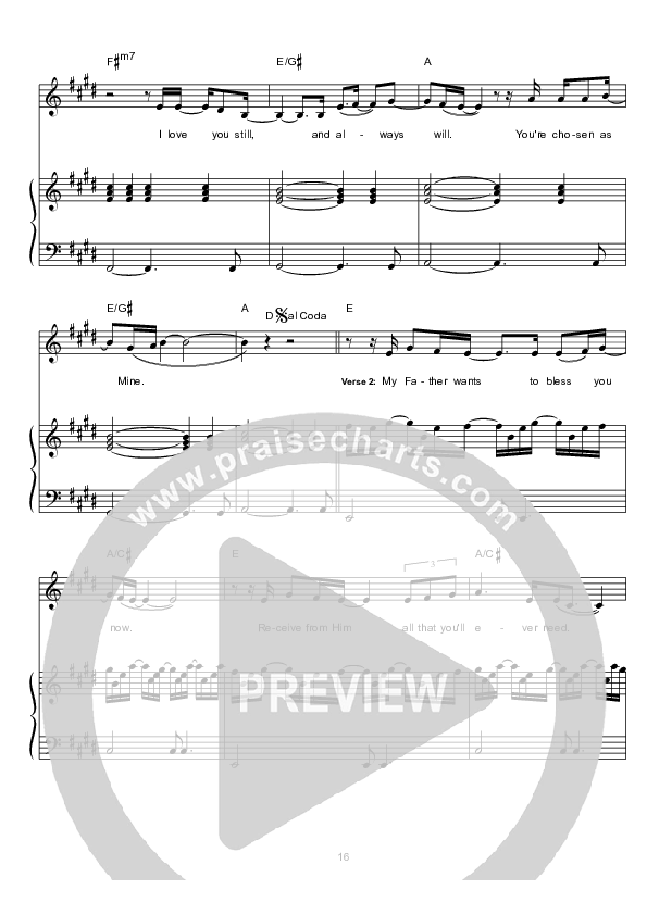 Chosen As Mine Lead & Piano (Hillsong Worship)