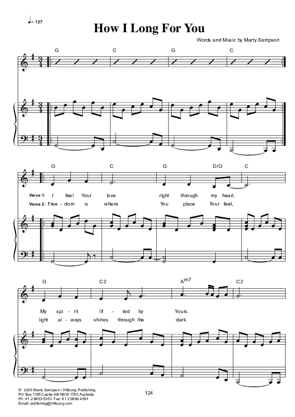 How I Long For You Lead & Piano (Hillsong Worship)