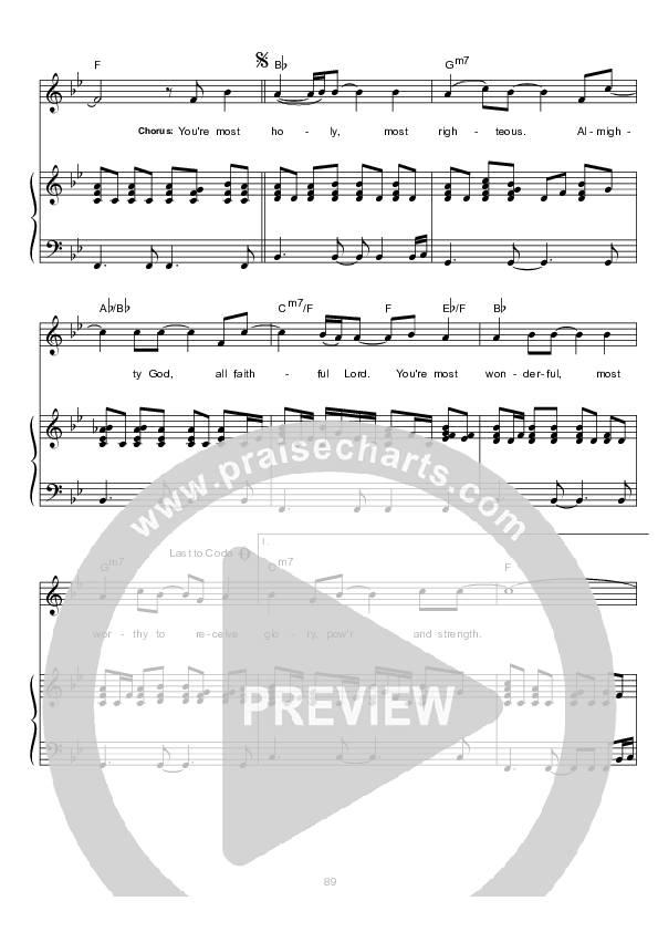 Most Holy Lead & Piano (Hillsong Worship)