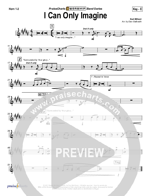 I Can Only Imagine Brass Pack (MercyMe)