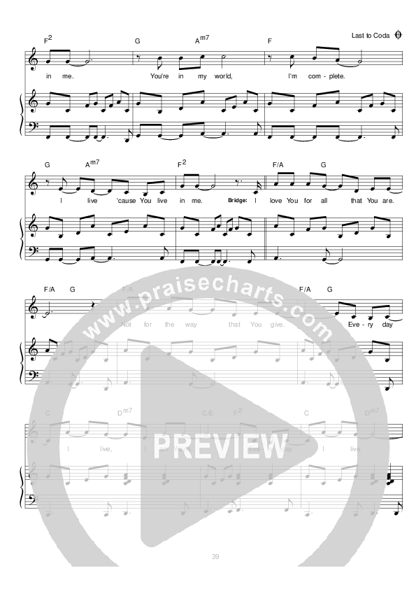 You're In My Heart Lead & Piano (Hillsong Worship)