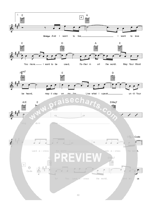 Shine For You Lead Sheet (Hillsong UNITED)