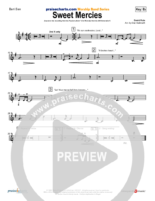Sweet Mercies Bari Sax (David Ruis / Passion)