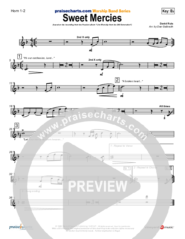 Sweet Mercies French Horn 1/2 (David Ruis / Passion)