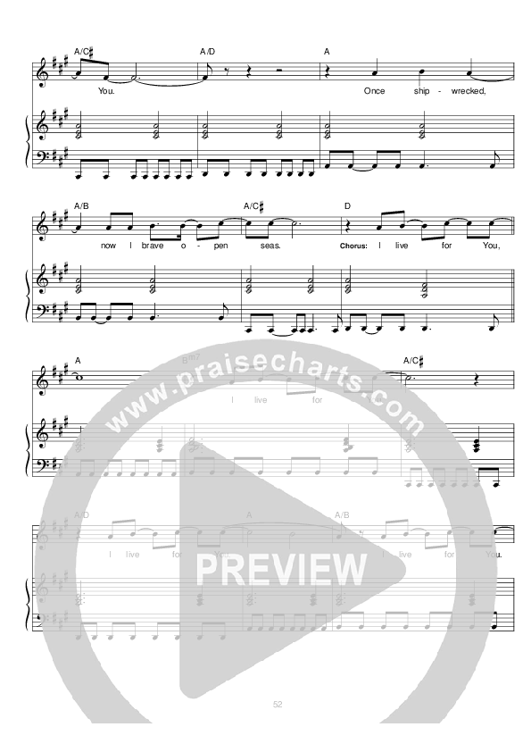 I Live For You Lead & Piano (Hillsong UNITED)