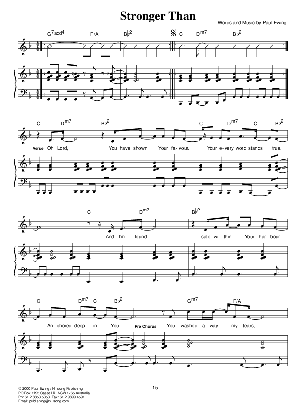 Stronger Than Lead & Piano (Hillsong UNITED)