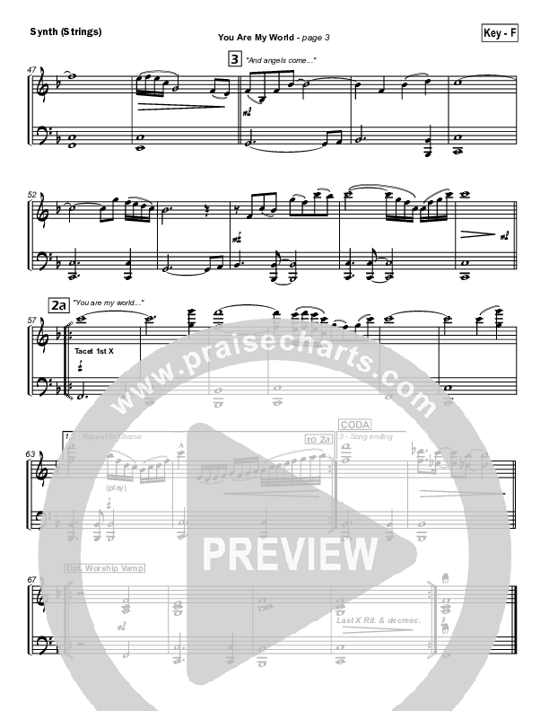 You Are My World Synth Strings (Hillsong Worship)