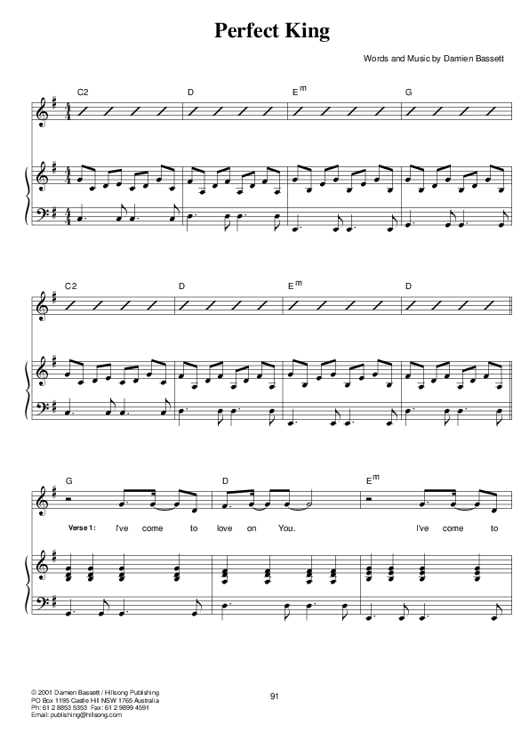 Perfect King Lead & Piano (Hillsong UNITED)