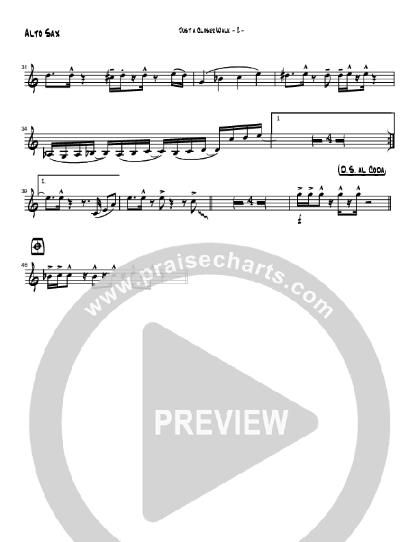 Just A Closer Walk (Instrumental) Alto Sax (Brad Henderson)