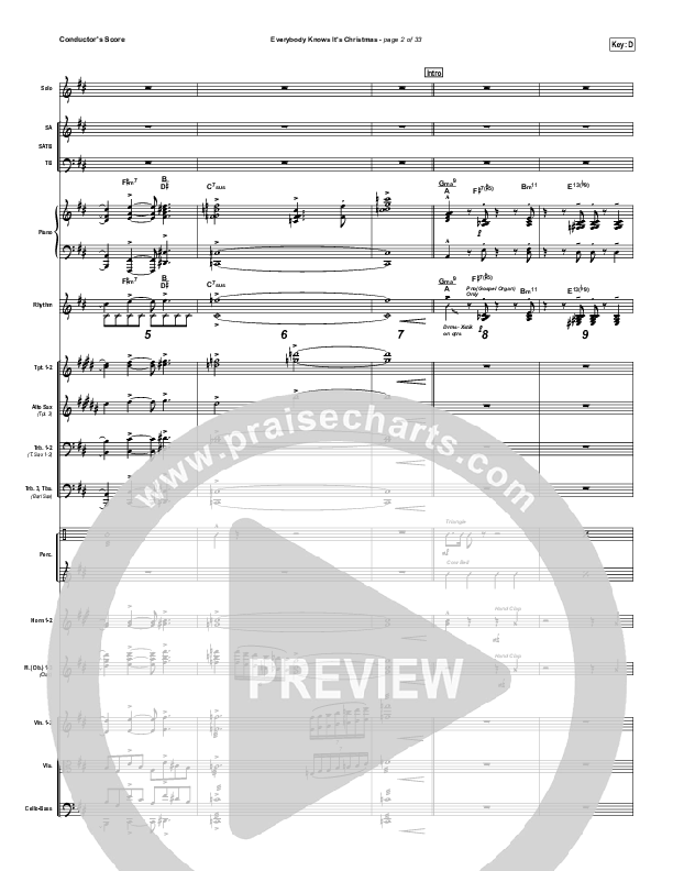 Everybody Knows Conductor's Score (Israel Houghton)