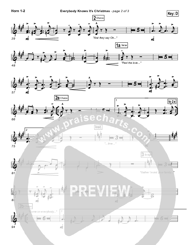 Everybody Knows French Horn 1/2 (Israel Houghton)