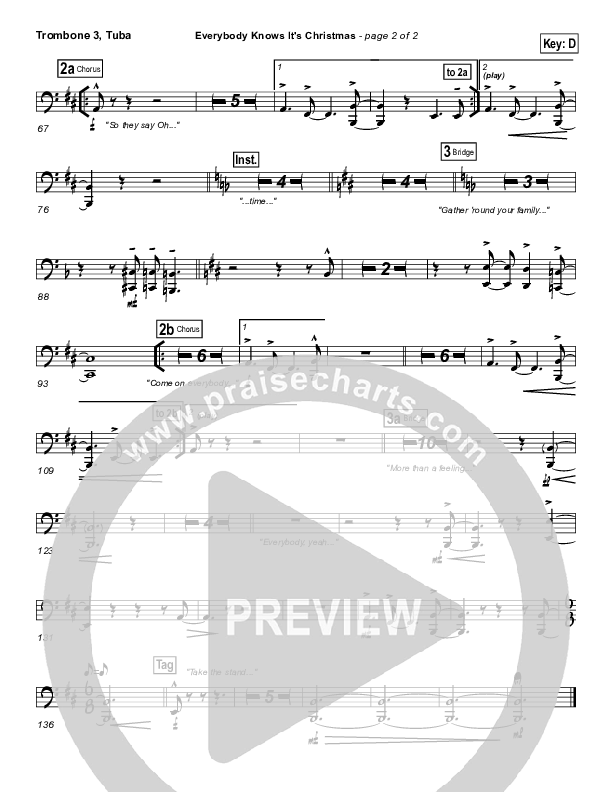 Everybody Knows Trombone 3/Tuba (Israel Houghton)