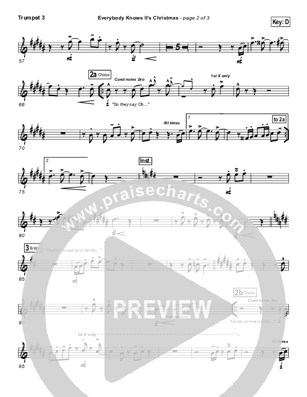 Everybody Knows Trumpet 3 (Israel Houghton)