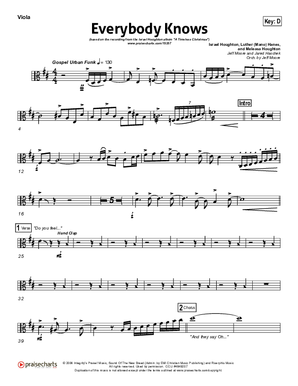 Everybody Knows Viola (Israel Houghton)