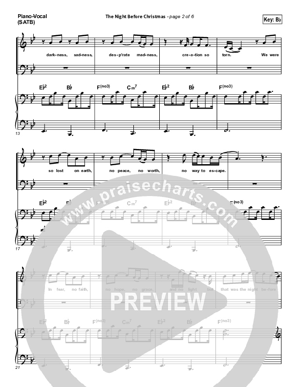 The Night Before Christmas Piano/Vocal (SATB) (Brandon Heath)