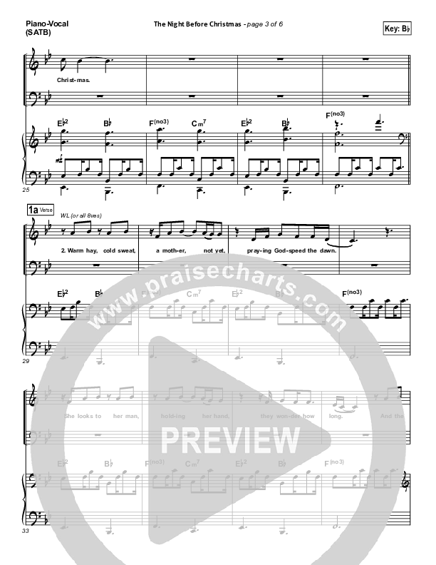 The Night Before Christmas Piano/Vocal (SATB) (Brandon Heath)