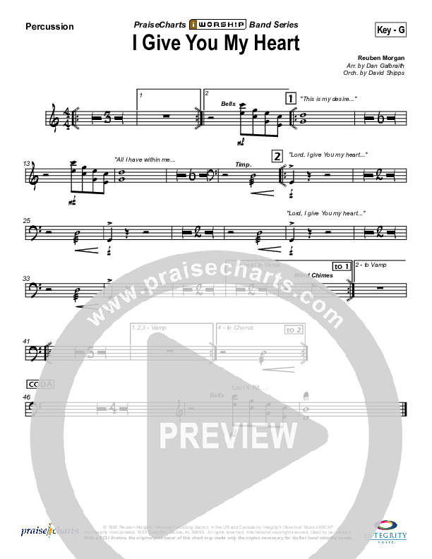 I Give You My Heart Percussion (Hillsong Worship)