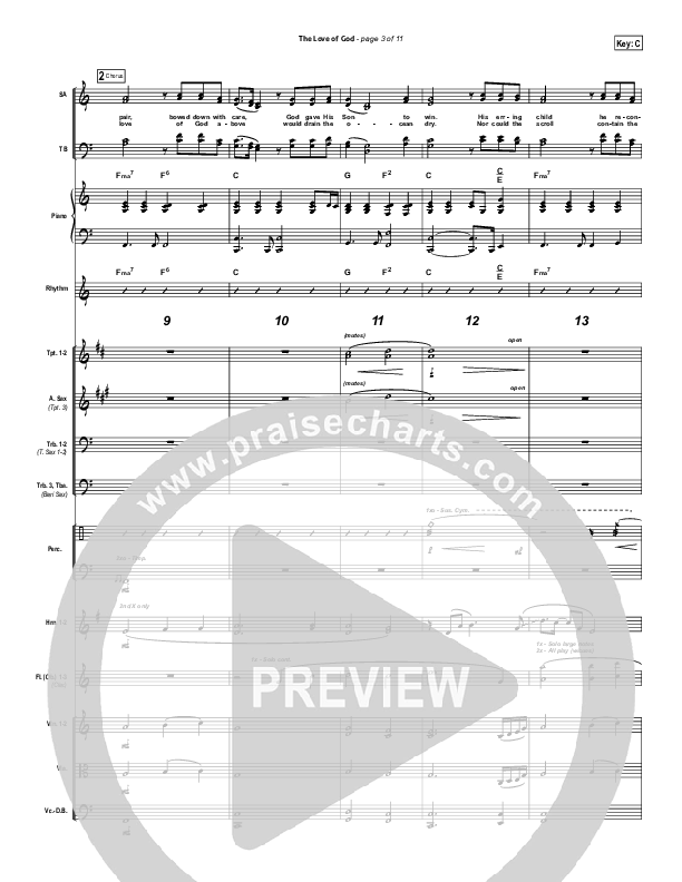 The Love Of God Conductor's Score (MercyMe)