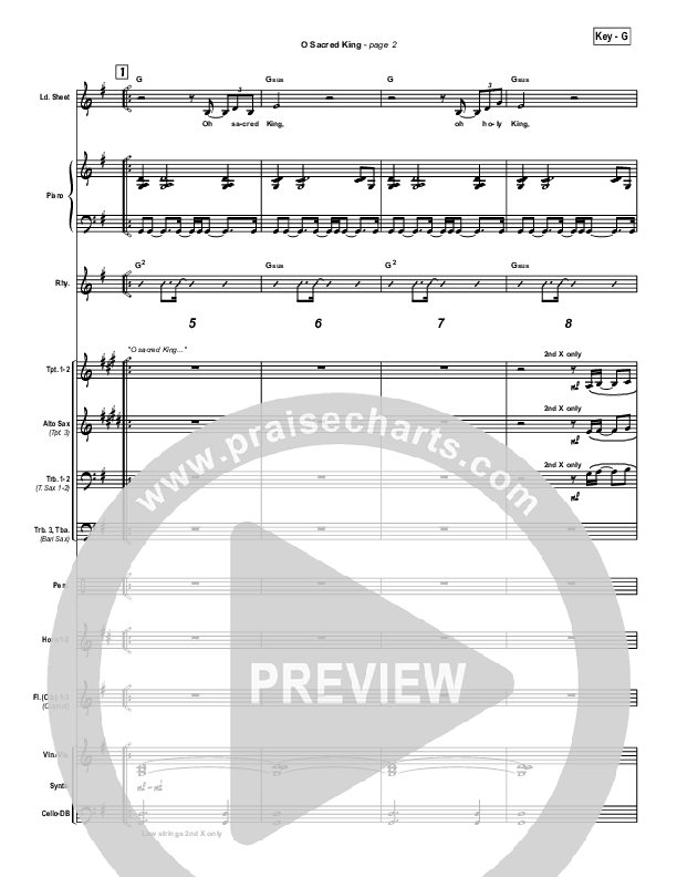 O Sacred King Conductor's Score (Matt Redman)