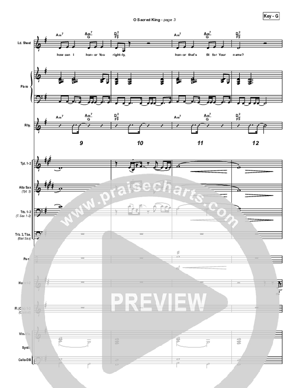 O Sacred King Conductor's Score (Matt Redman)