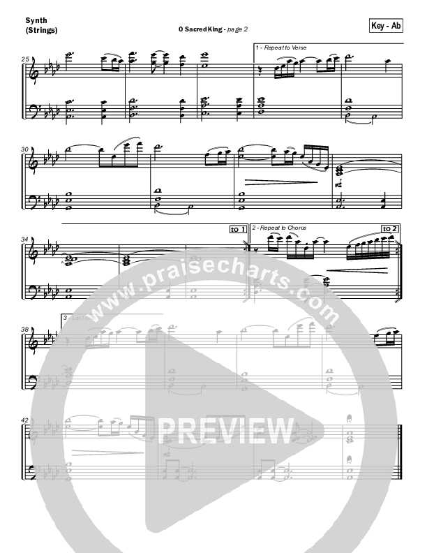 O Sacred King Synth Strings (Matt Redman)